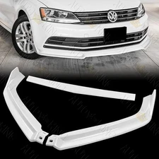 FIT 15-18 VOLKSWAGEN JETTA MK6 PAINTED WHITE FRONT BUMPER SPOILER SPLITTER LIP