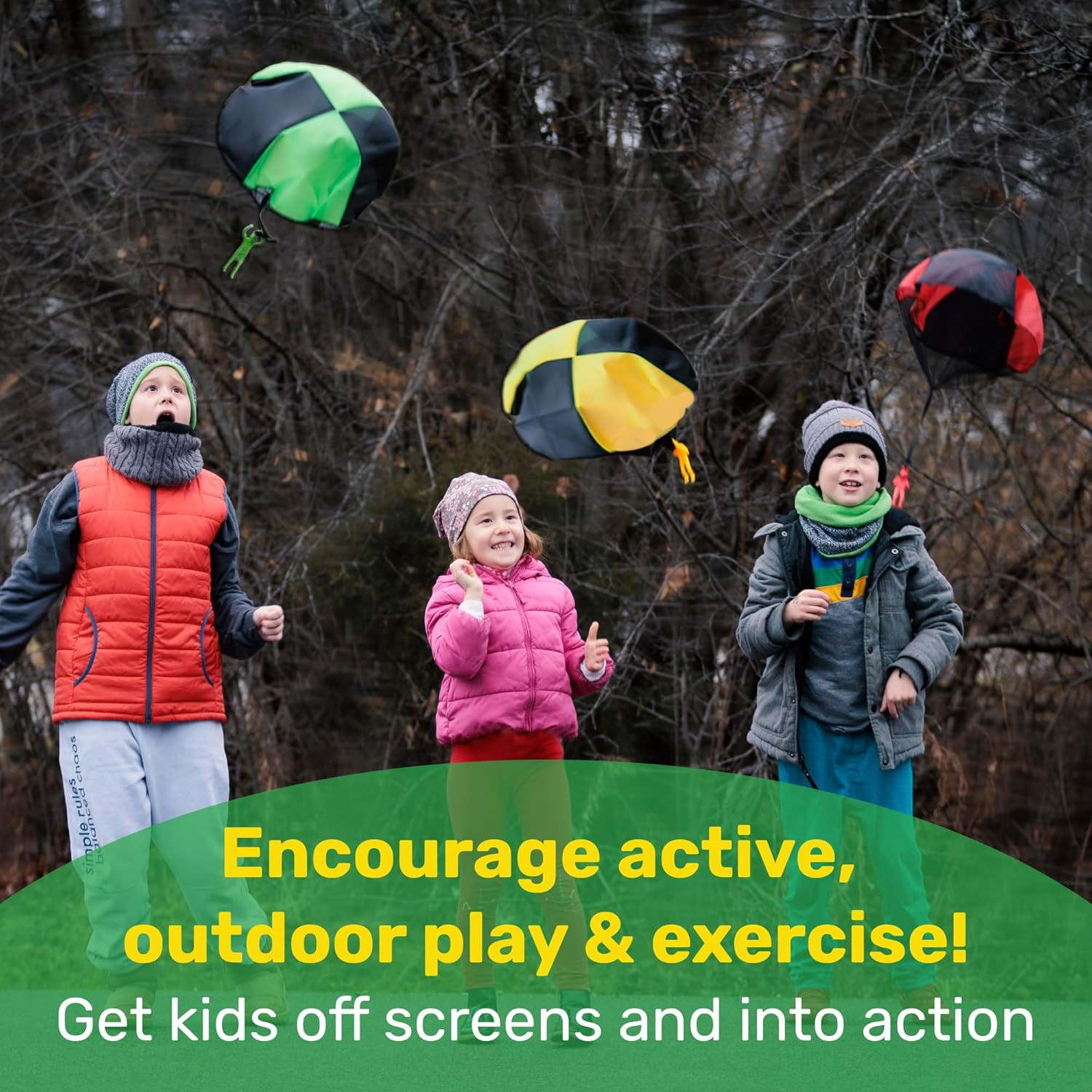 Parachute Toys for Kids - Tangle Free Outdoor Flying Parachute Men, Top Indoor &