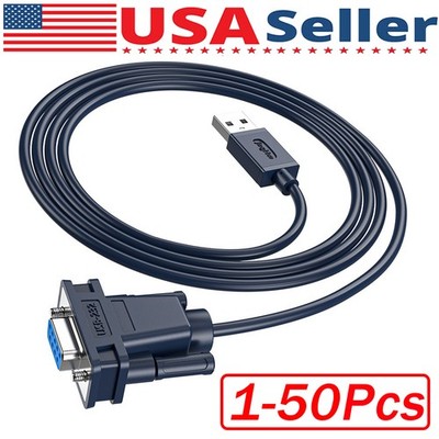 USB to RS232 Adapter with FTDI Chipset, 3ft USB 2.0 Male to RS232 Female DB9 Lot