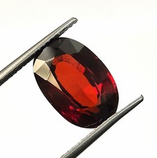 AAA+ Natural Red Hessonite Garnet 8.7X13.2 mm Oval Cut Faceted Gemstone 5.65 CTS