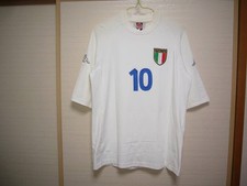Kappa Italy 2000-01 World Cup White M Totti No.10 Football Jersey Used