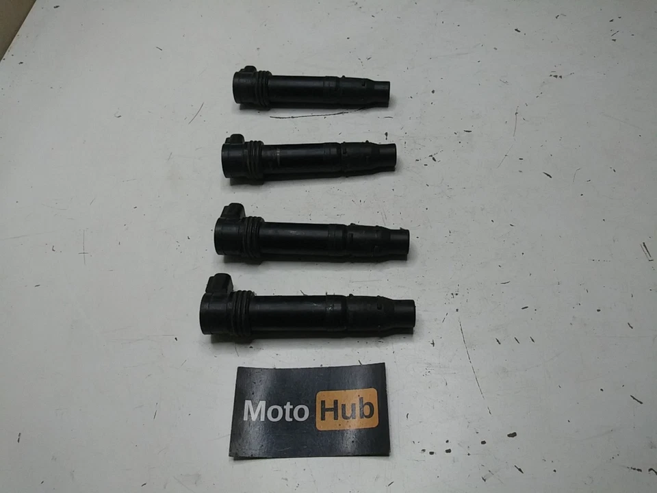 2004 04 03-04 KAWASAKI NINJA ZX6R ZX636 IGNITION COILS STICKS SPARK PLUG CAPS - Image 2 of 4