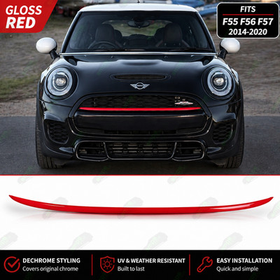 for Mini F55 F56 F57 Front Grille Strip Cover Gloss Red Cooper S