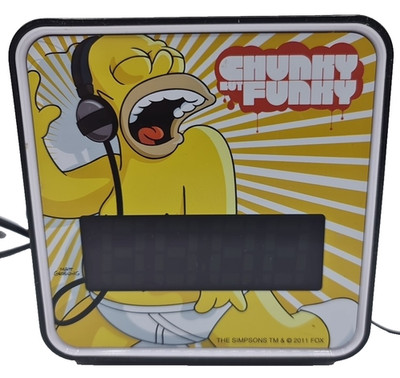 Soundmaster UR270DS Uhrenradio The Simpsons, Homer, Chunky but Funky, 12,5x12x5