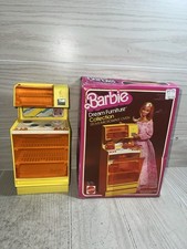 Vintage 1978 Barbie Dream Furniture Collection Stove Microwave Oven Orange
