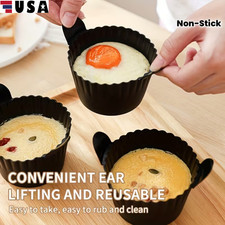3Pcs Silicone Cake Muffin Cupcake Liners Reusable Baking Cups Chocolate Molds US