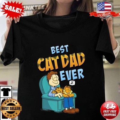 Garfield Best Cat Dad Ever Jon And Garfield T-Shirt | S to 5XL
