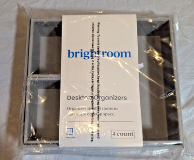 Four Count Desktop Organizer Grey - Brightroom 4 boxes assorted sizes