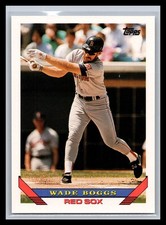 1993 Topps Baseball #390 Wade Boggs Base Set Card Boston Red Sox