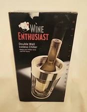 Wine Enthusiast Double Wall Iceless Wine Bottle Chiller