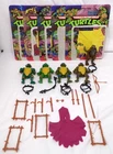 Vintage 1988 TMNT Turtles Soft Head 5 Figure Parts Card Back Lot Set Leonardo+++