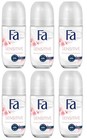 6x Fa Invisible Sensitive Anti-Transpirant Deodorant Roll On White Musk Scent
