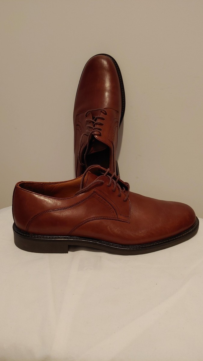 Johnston & Murphy Mens 13 Cognac Brown Leather Lace Up Derby  display picture 3