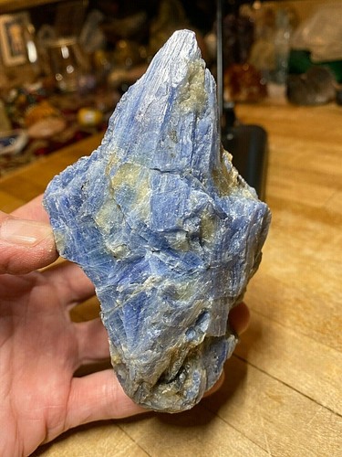 Seltene blau & grün & schwarz Kyanitkristall Edelstein Geode & Quarz Probe 560 - Bild 6 von 12