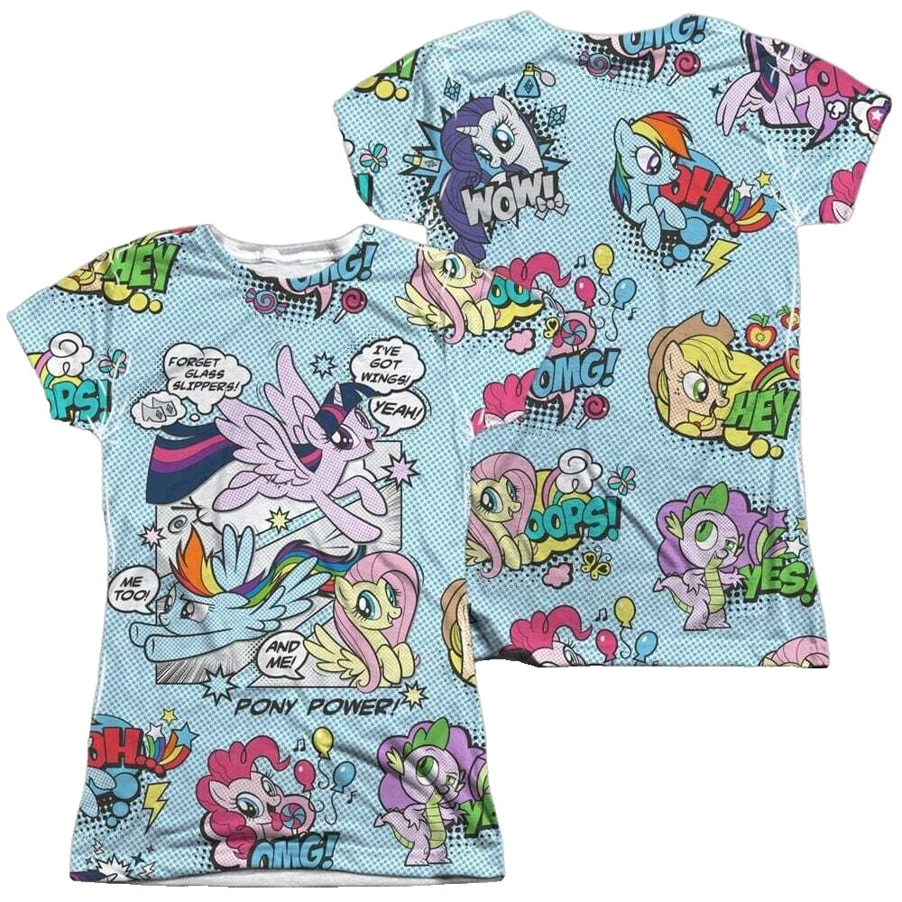 Camisetas de dibujos animados de Poliéster para Mujer