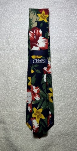 Chaps Ralph Lauren Neckwear Men’s Slim Tie Cotton Linen Floral 3” in - Picture 7 of 13
