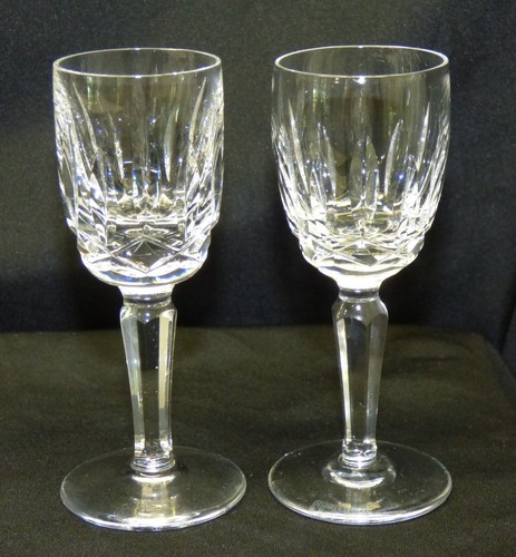 4 Vtg Waterford Crystal KILDARE 4" Liqueur Cordial Stem Glasses Older Mark Set B - Picture 4 of 14