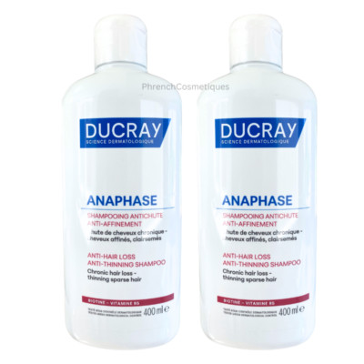 2 PACK 400ml Ducray Anaphase + Hair Loss Shampoo 400ml / 13.5oz EXP  03/2028