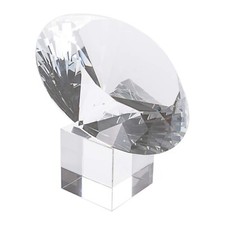LONGWIN Huge 150mm 5.9 in. Crystal Polyhedron Diamond Paperweight Wedding H...