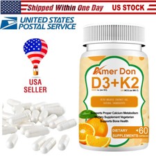 Vitamin D3  K2 5000IU D-3 200mcg Vitamin with K-2 MK-7 2-1 Complex 60 Capsules