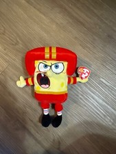 TY Beanie Babies ~ Spongebob QB (Quarterback) Football Player - Brand NEW