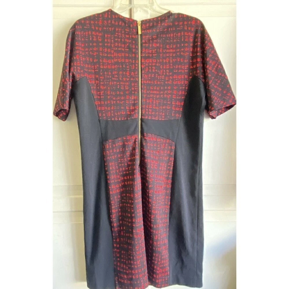 Abito donna Michael Kors nero e rosso manica corta taglia 12