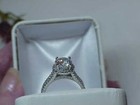 QVC Sterling Halo Diamonique Solitaire 2.00ct CZ Ring Heart Band Sz 7.5 4.2Grams — photo 8