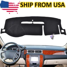 XUKEY Dash Cover Mat Dashboard Pad Black FOR GMC Sierra Yukon XL Denali 2007-13