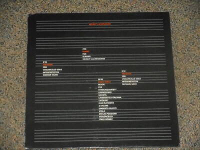 HELMUT LACHENMANN guero pression gran torso LP edition RZ avant garde minimal