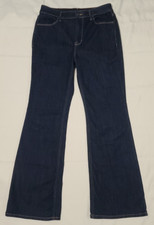 Old Navy Blue High-Rise Flare Denim Jeans Stretch Cotton Women's Size 8