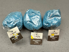 Lot of 3 True Living Blue Decorative Craft Glass Chips Jar Filler 25 oz. 770g