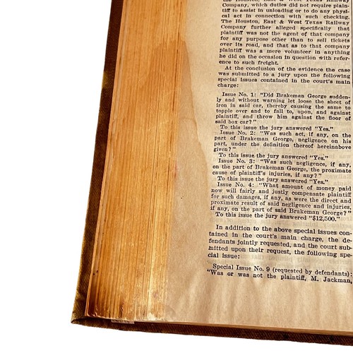 Southwestern Reporter Texas Decisions Vol 216 to 218 Law Book Jan to April 1920 - Picture 11 of 14