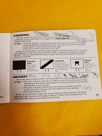 track and field 2 nes Manual only