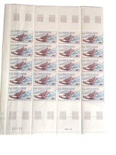 Planche 20 Timbres Poste Aérienne PA56 Hydravion Laté 300 Croix du Sud - 1982