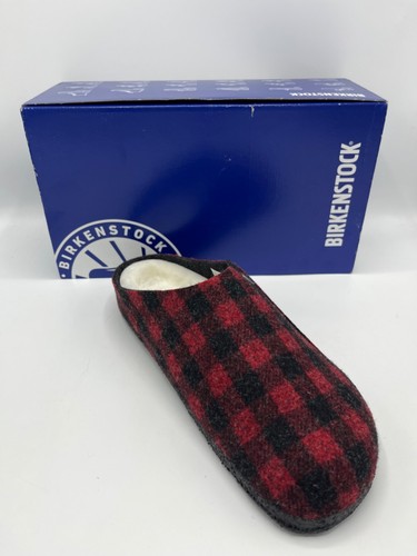BIRKENSTOCK Zermatt Rivet Wool Plaid Tartan Men's Slippers clogs UK10.5 EUR45 - Picture 7 of 19