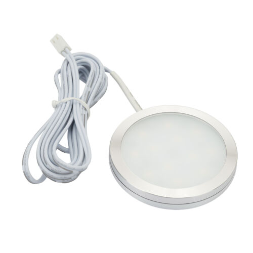 4x Kit de iluminación debajo del gabinete 12V LED bombilla disco cocina cableada lámpara regulable - Imagen 7 de 11