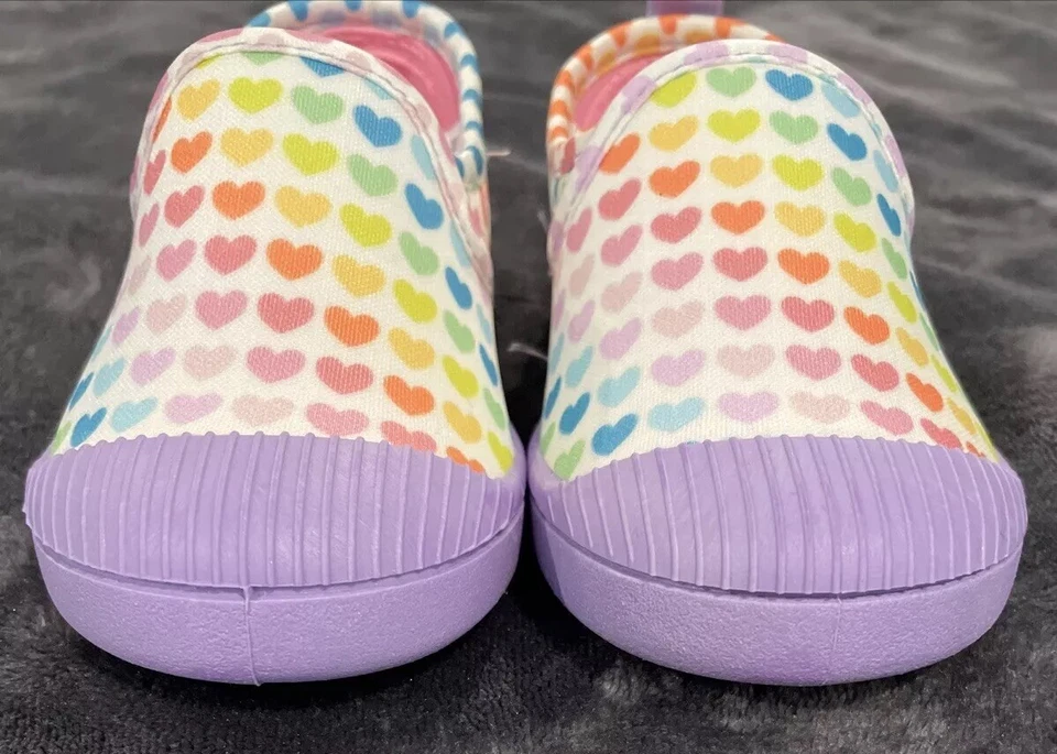 Western Chief сердце многоцветный поскользнуться на кроссовки обувь ребенка ясельного возраста девочки 9 новый без ярлыка - Изображение 3 из 4