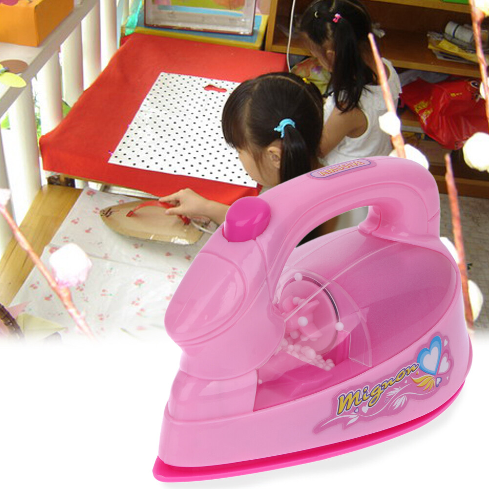 Mini Electric Iron Lightup Simulation Kids Children Play House Toy eBay