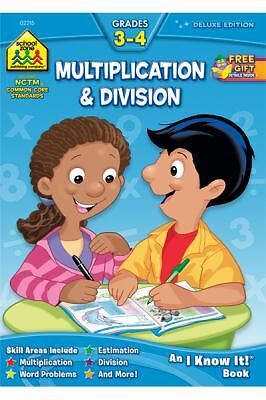 School Zone Multiplication & Division Grades 3-4 Workbook 9781589473294 ...