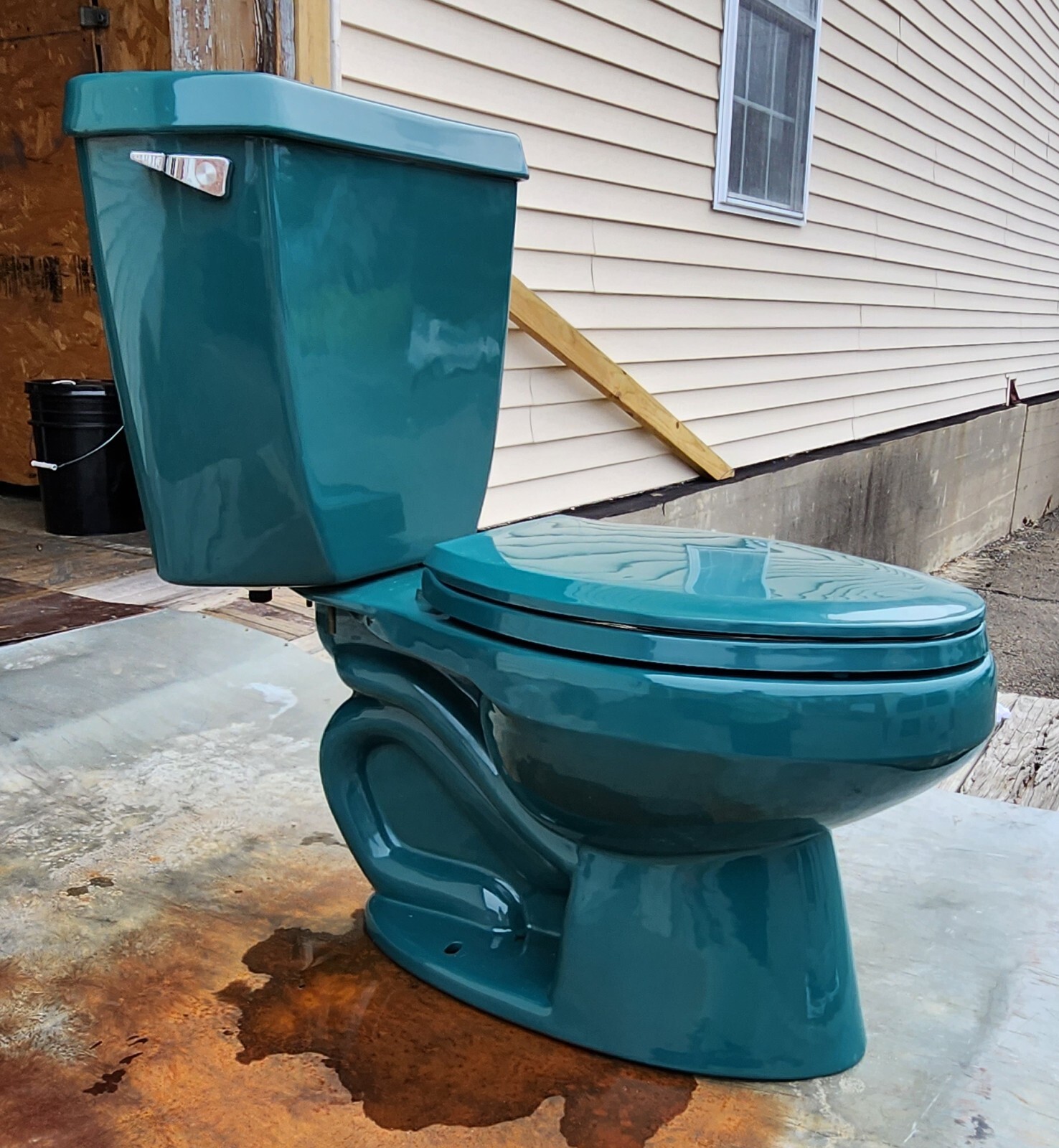 Kohler dark green toilet original seat vintage bathroom elongated bowl eBay