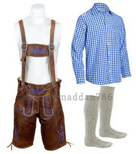 German Oktoberfest Lederhosen Set Traditional hosen Outfit Lederhosen Men