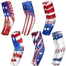 6 Pairs Arm Sleeve Youth Sports Elbow Compression Arm Sleeve Medium Baseball