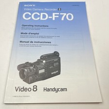 Sony CCD-F70 Video Camera  Owners / User Manu...