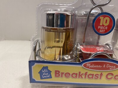 NOS RARE MELISSA & DOUG breakfast Caddy Play Food Set Syrup Diner