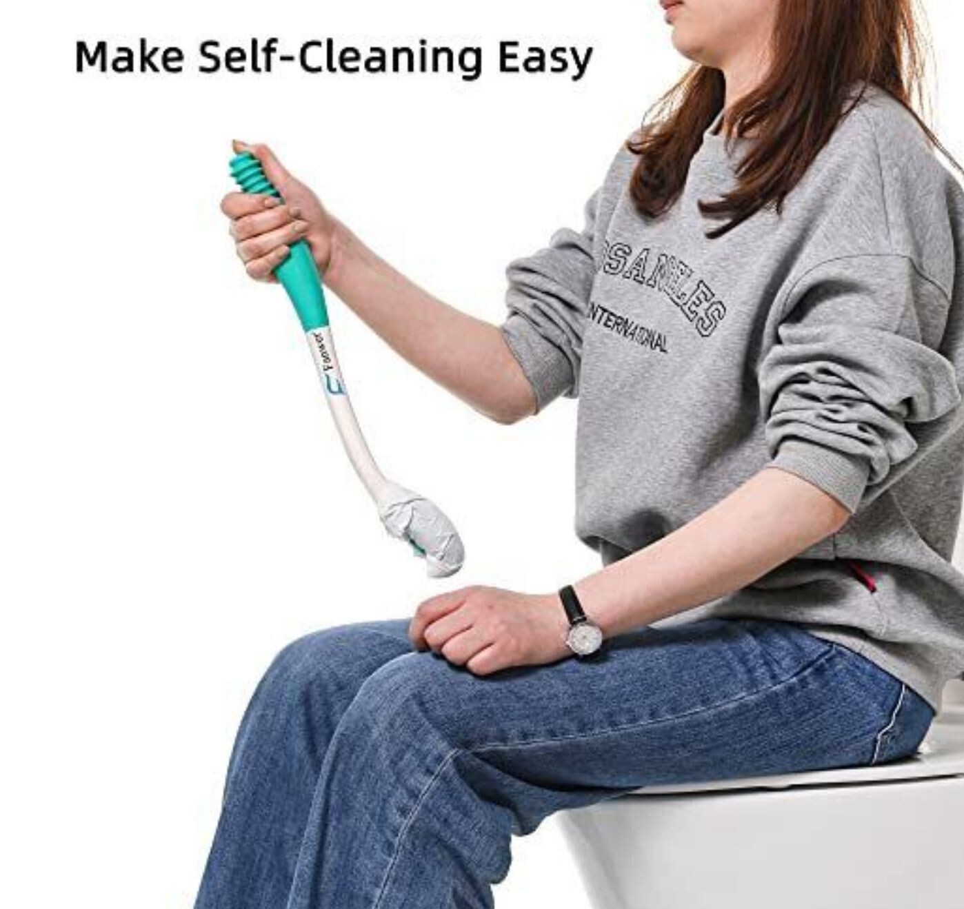 Fanwer Bottom Buddy Toilet Aids for Motion Assistance Long Reach Comfort Wipe