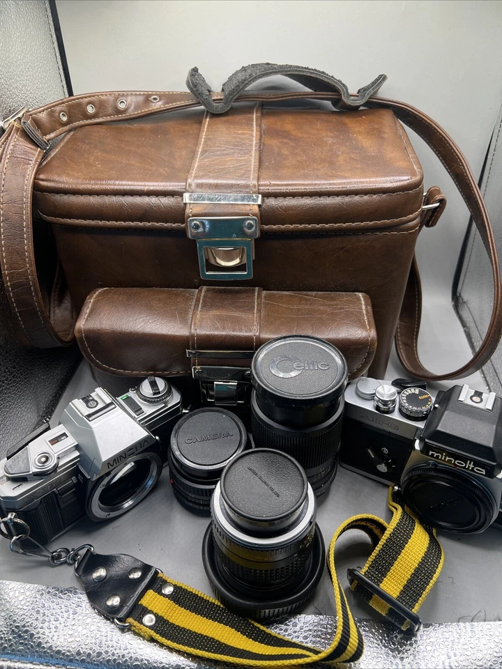 Minolta XE-5, X-370 Camera, MD 50mm1:1.7.,MC Celtic1:3.5, MC Rokkor-C Lens Case - Image 2 of 4
