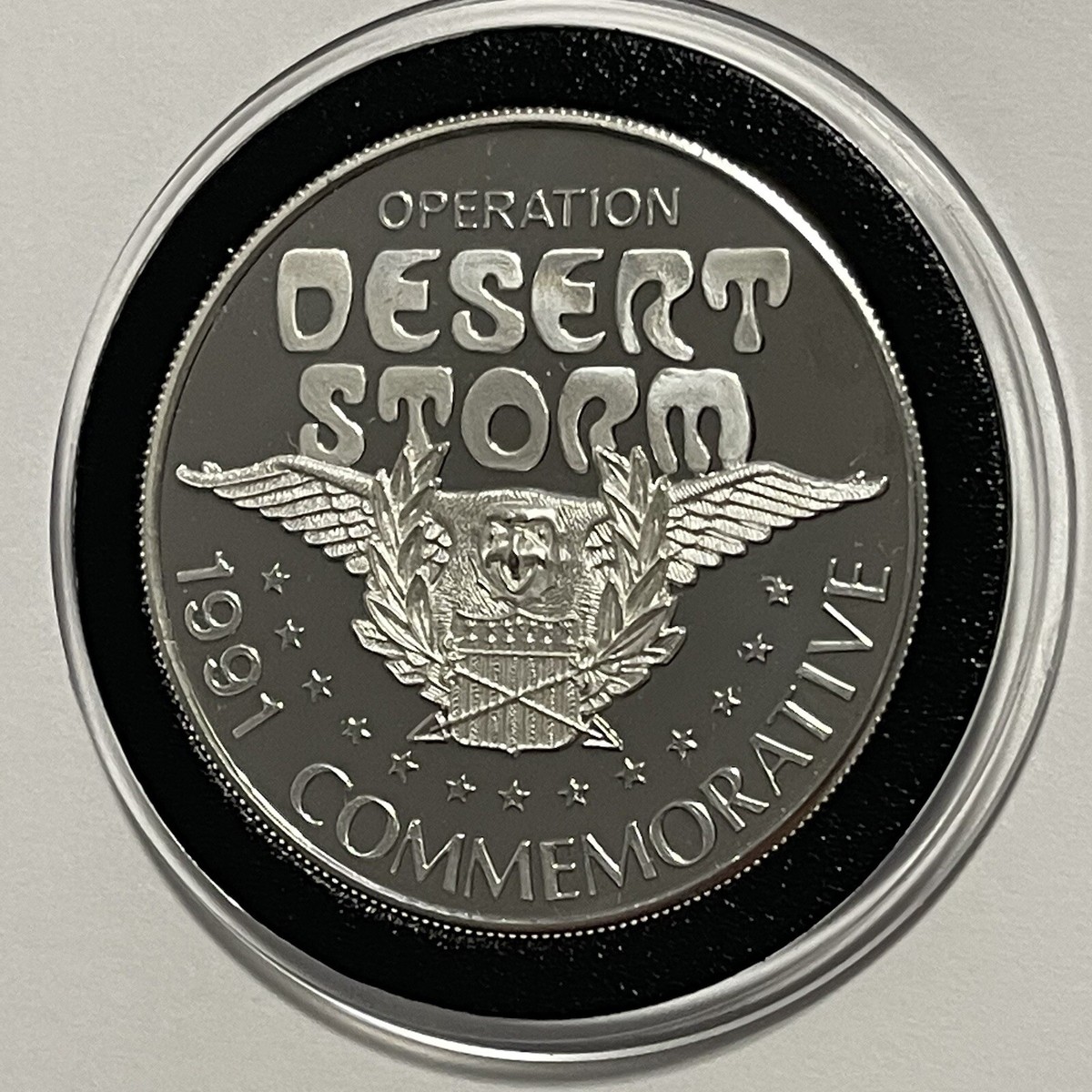 1991 Operation Desert Storm Army Navy A.F. Coin 1 Troy Oz .999