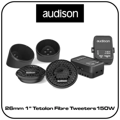 Audison AP1 Tweeters - 150 Watt Tetolon Fibre Tweeters 26mm 1"