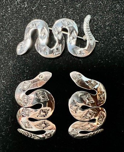 SNAKES - Sterling Earrings and Pin
