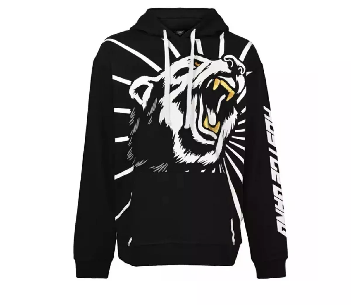 Hustle gang hoodie black and cheap white